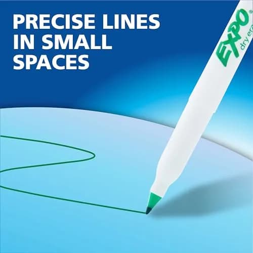 EXPO Dry Erase Markers, Low Odor Ink, Assorted Colors, Ultra Fine Tip, 216 Count (Pack of 6) | Vibrant Ink for Whiteboards & Non-Porous Surfaces thumbnail 7