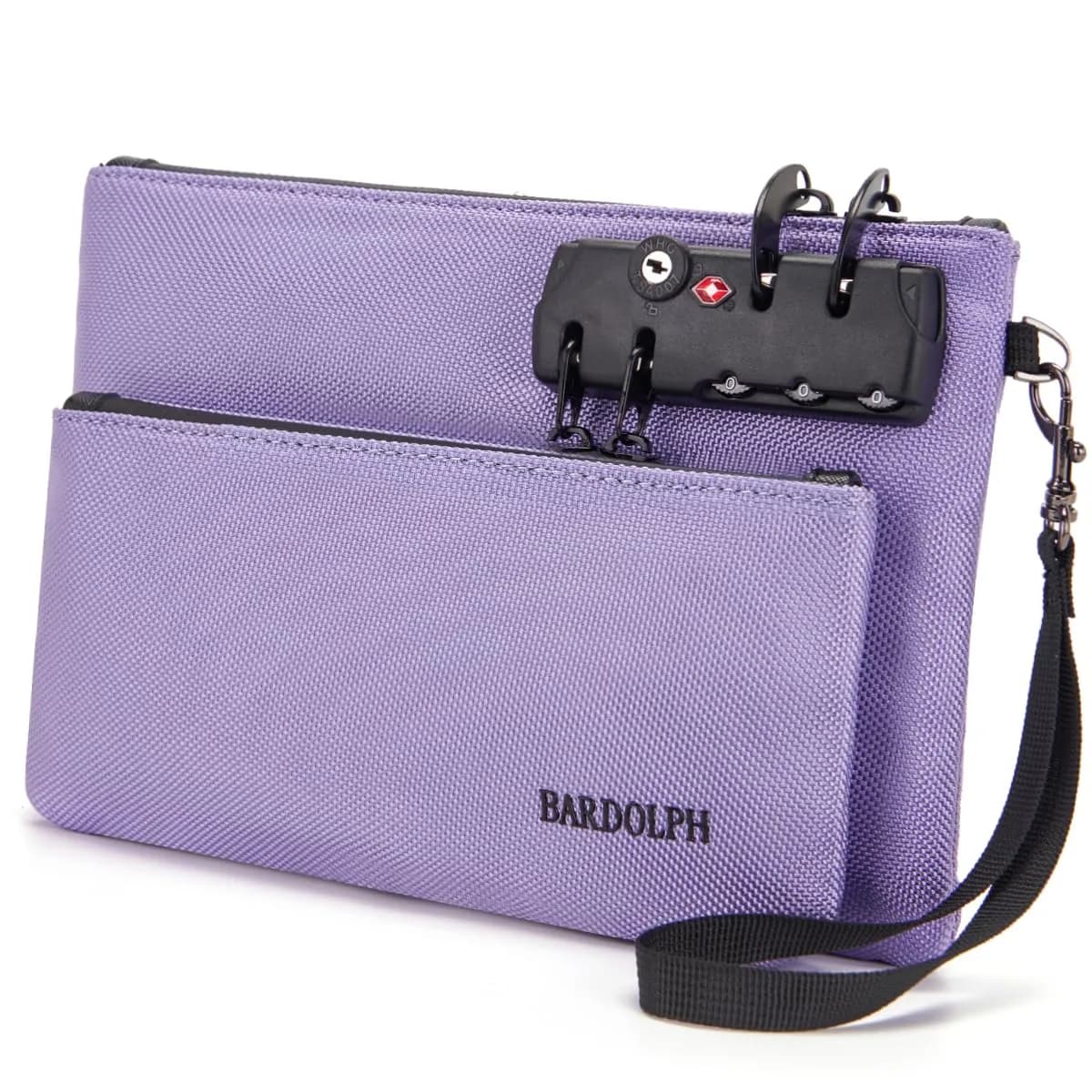 BARDOLPH Double Layer Lockable Money Bag with Zipper and 3-Digit Code Lock, Small (24cm x 16cm x 3cm) | Secure Cash and Document Transport