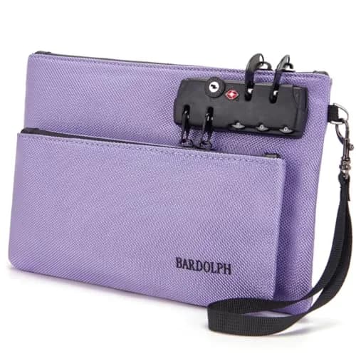 BARDOLPH Double Layer Lockable Money Bag with Zipper and 3-Digit Code Lock, Small (24cm x 16cm x 3cm) | Secure Cash and Document Transport thumbnail 1
