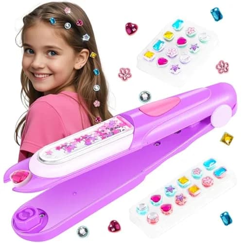 kidzkube Hair Gem Stamper Kit with 24 Reusable Diamonds | Ages 3-12 thumbnail 1