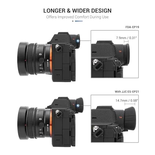 JJC Extended Soft Silicone Camera Eyepiece Eyecup 2-Pack for Sony Alpha A1, A7R V, A7 IV, A9 III Cameras | Blocks Light, Protects Viewfinder thumbnail 6