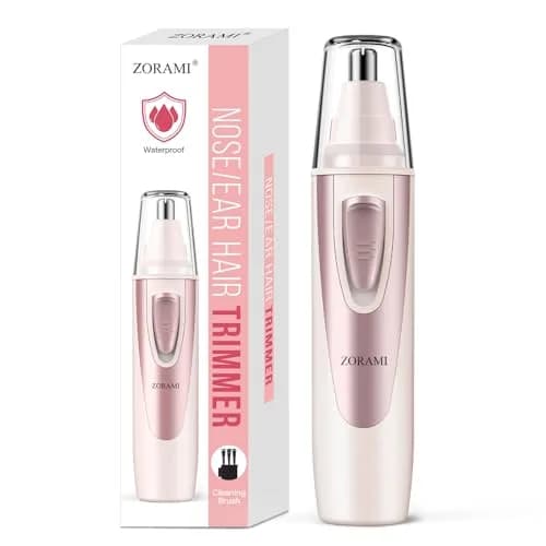 ZORAMI Rose Pink Ear and Nose Hair Trimmer Clipper | Painless Dual-Edge Blades thumbnail 1