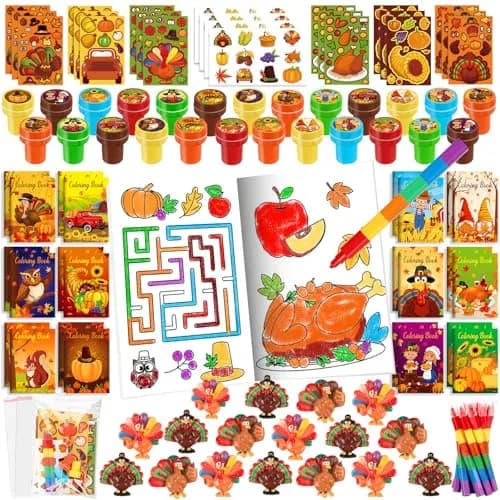 BenLouis Thanksgiving Party Favors Classroom Prizes for Kids | 336pcs Fall Harvest Assortment thumbnail 1