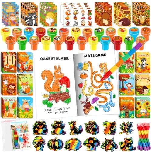 BenLouis Fall Party Favors Classroom Prizes for Kids | 168pcs Assorted Thanksgiving Gifts thumbnail 1