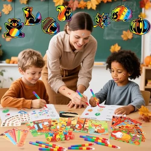 BenLouis Fall Party Favors Classroom Prizes for Kids | 168pcs Assorted Thanksgiving Gifts thumbnail 6