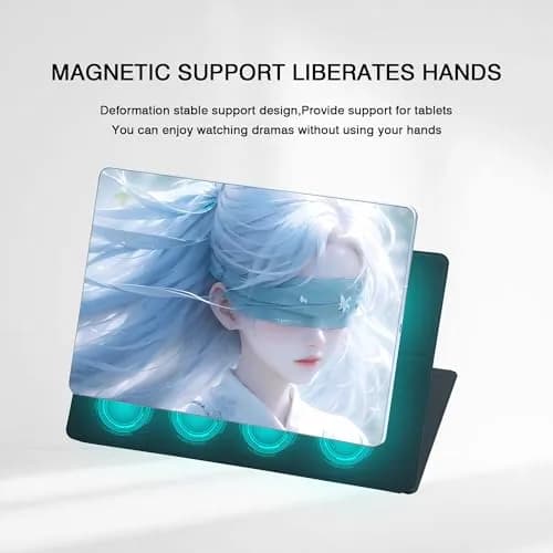 GUODONGMEI Magnetic Case for Samsung Galaxy Tab S10 Plus/S9 FE+/S9 Plus 12.4 Inch Tablet with S-Pen Holder, Grey | Auto Wake/Sleep Smart Cover thumbnail 4