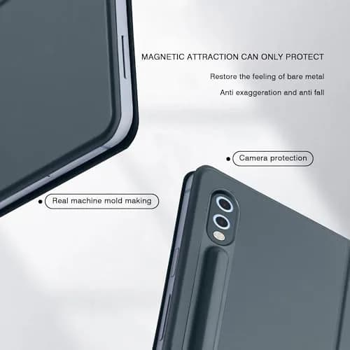 GUODONGMEI Magnetic Case for Samsung Galaxy Tab S10 Plus/S9 FE+/S9 Plus 12.4 Inch Tablet with S-Pen Holder, Grey | Auto Wake/Sleep Smart Cover thumbnail 9