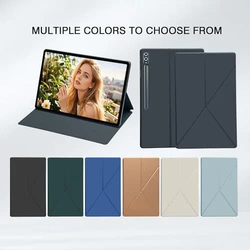 GUODONGMEI Magnetic Case for Samsung Galaxy Tab S10 Ultra / S9 Ultra 14.6-Inch, Grey | Auto Sleep Wake Folio Stand with S-Pen Holder thumbnail 6