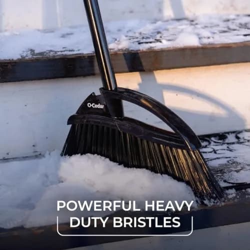 O-Cedar Strong Sweep Broom and Dustpan Set with Detail Brush | Heavy Duty Bristles for Indoor & Outdoor Cleaning thumbnail 4