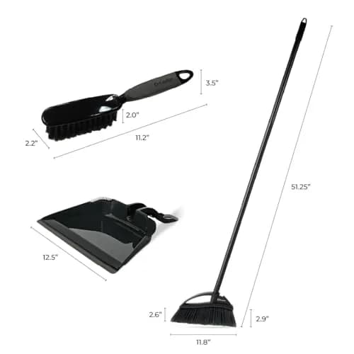 O-Cedar Strong Sweep Broom and Dustpan Set with Detail Brush | Heavy Duty Bristles for Indoor & Outdoor Cleaning thumbnail 9