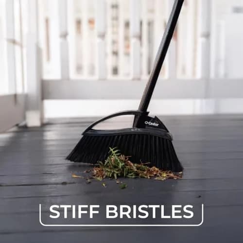 O-Cedar Strong Sweep Broom and Dustpan Set with Detail Brush | Heavy Duty Bristles for Indoor & Outdoor Cleaning thumbnail 3
