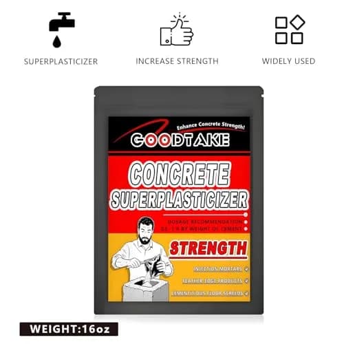 GOODTAKE Concrete Super Plasticizer 473ml (16 oz) | High Range Water Reducer for Superior Strength & Workability thumbnail 2