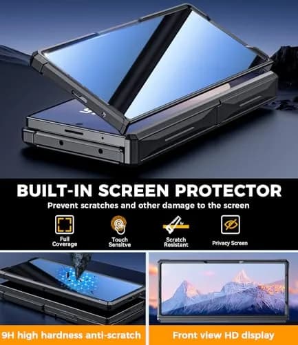LEIAU Magnetic Armor Phone Case for Samsung Z-Fold-6 2024 | Shockproof TPU+PC, Dual Kickstand, MagSafe Compatible thumbnail 8