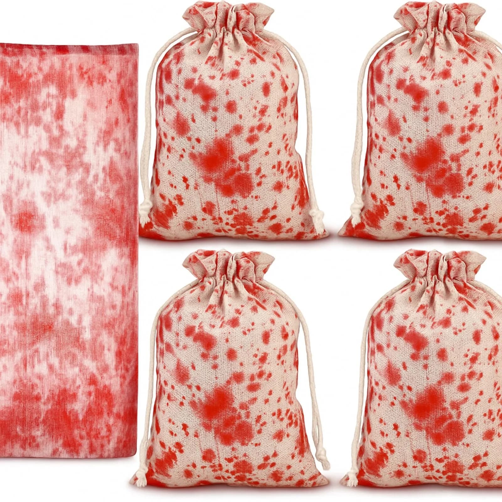 Arrowbash Halloween Bloody Drawstring Treat Bags 30 x 25 cm (12 x 10 in) | Spooky Horror Design — Halloween horror