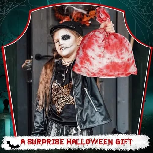Arrowbash Halloween Bloody Drawstring Treat Bags 50cm (20in) | Horror Bloody Style with Realistic Splatter thumbnail 7