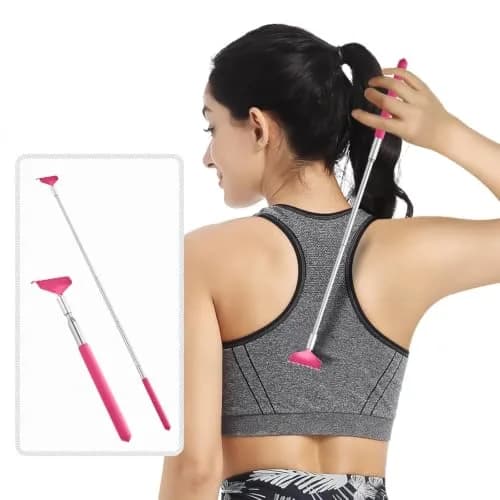 Kuvvfe Extendable Back Scratcher 2 Pack 27 inches (68.58 cm) | Stainless Steel Telescoping with Rubber Grip thumbnail 6
