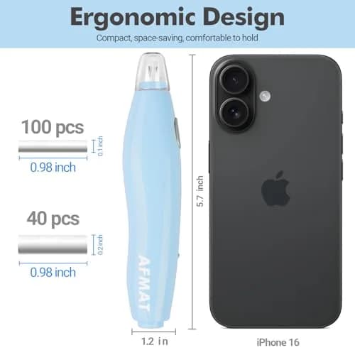 AFMAT Electric Eraser Light Blue | Rechargeable Artist Drafting & Sketching Tool thumbnail 5