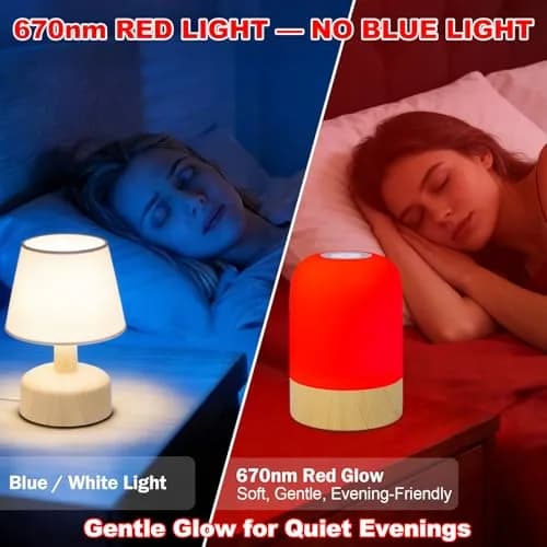Aoife 670nm Red Light Bedside Lamp 9.0 cm (3.54 in) | 4 Color Modes with Remote Control thumbnail 2