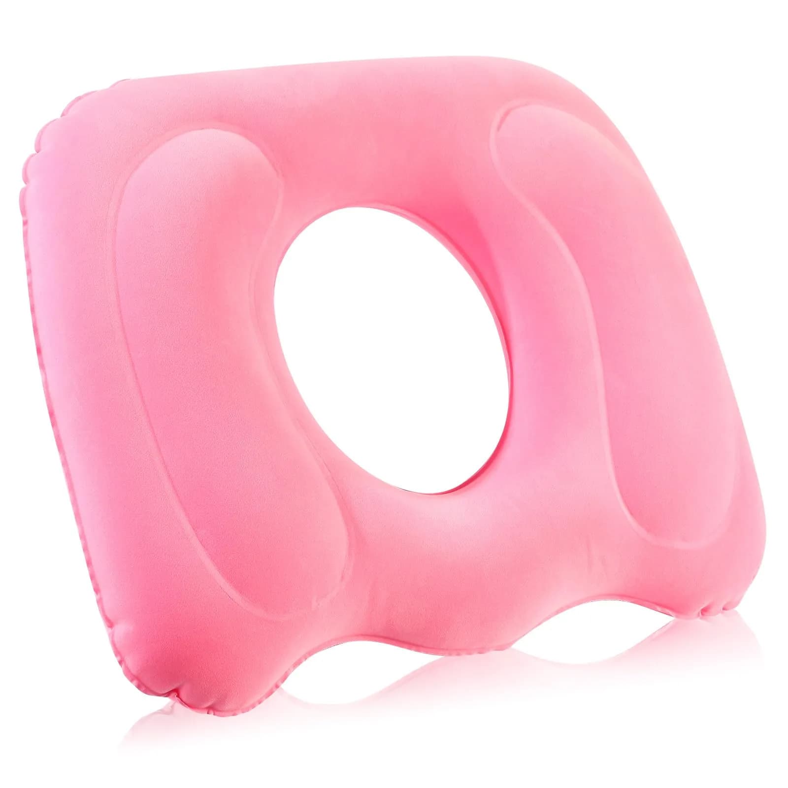 Leinuosen Pink Inflatable Seat Cushion 46cm x 40cm x 12cm (18.1" x 15.7" x 4.7") | Comfortable & Portable for All-Day Sitting - main product image