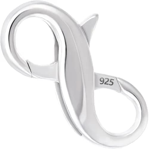 Pndeyo Sterling Silver Lobster Claw Clasps 0.59×0.31in | Jewelry Connector & Enhancer thumbnail 1