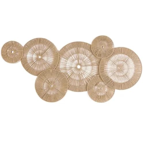 Mokof 7 Pack Handwoven Boho Baskets Wall Decor Set | 17.8 cm - 43.2 cm (7"-17") Diameter thumbnail 1