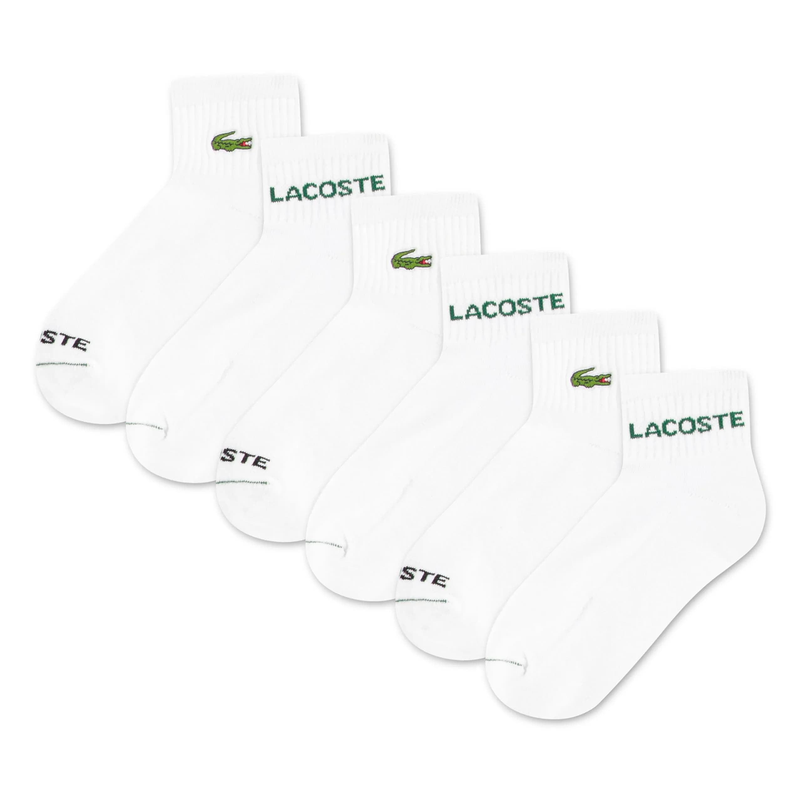 Lacoste Kids Socks 6-Pack Knit Everyday | Premium Comfort & Heritage Crocodile (70-120 chars) — 6-Pack