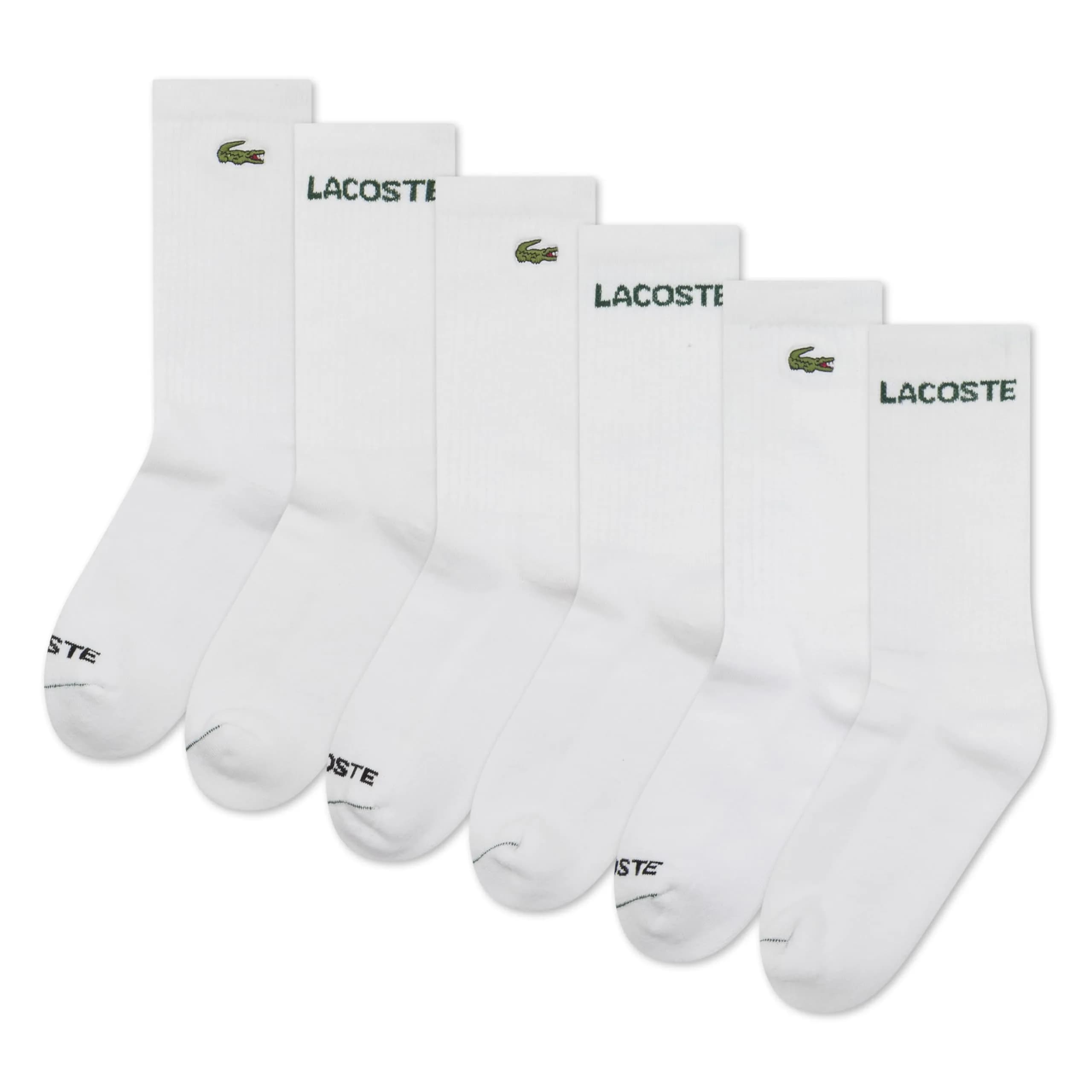 Lacoste Kids Socks 6-Pack Knit Everyday Socks | Premium Organic Cotton Comfort for Boys - main product image