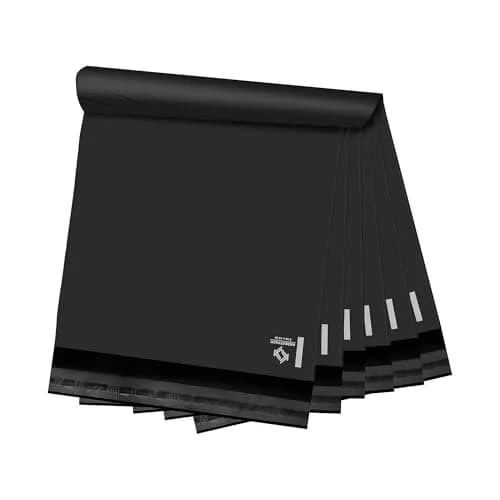 KKBESTPACK Black Poly Mailers 9x12 in (22.86cm x 30.48cm), 1000 Pcs | Bulk Shipping Envelopes for Clothing & Non-Fragile Items thumbnail 1