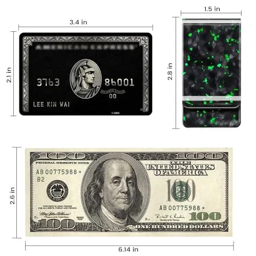 Travelambo Carbon Fiber Money Clip Wallet Minimalist Slim Card Holder | Holds 1-15 Cards thumbnail 6