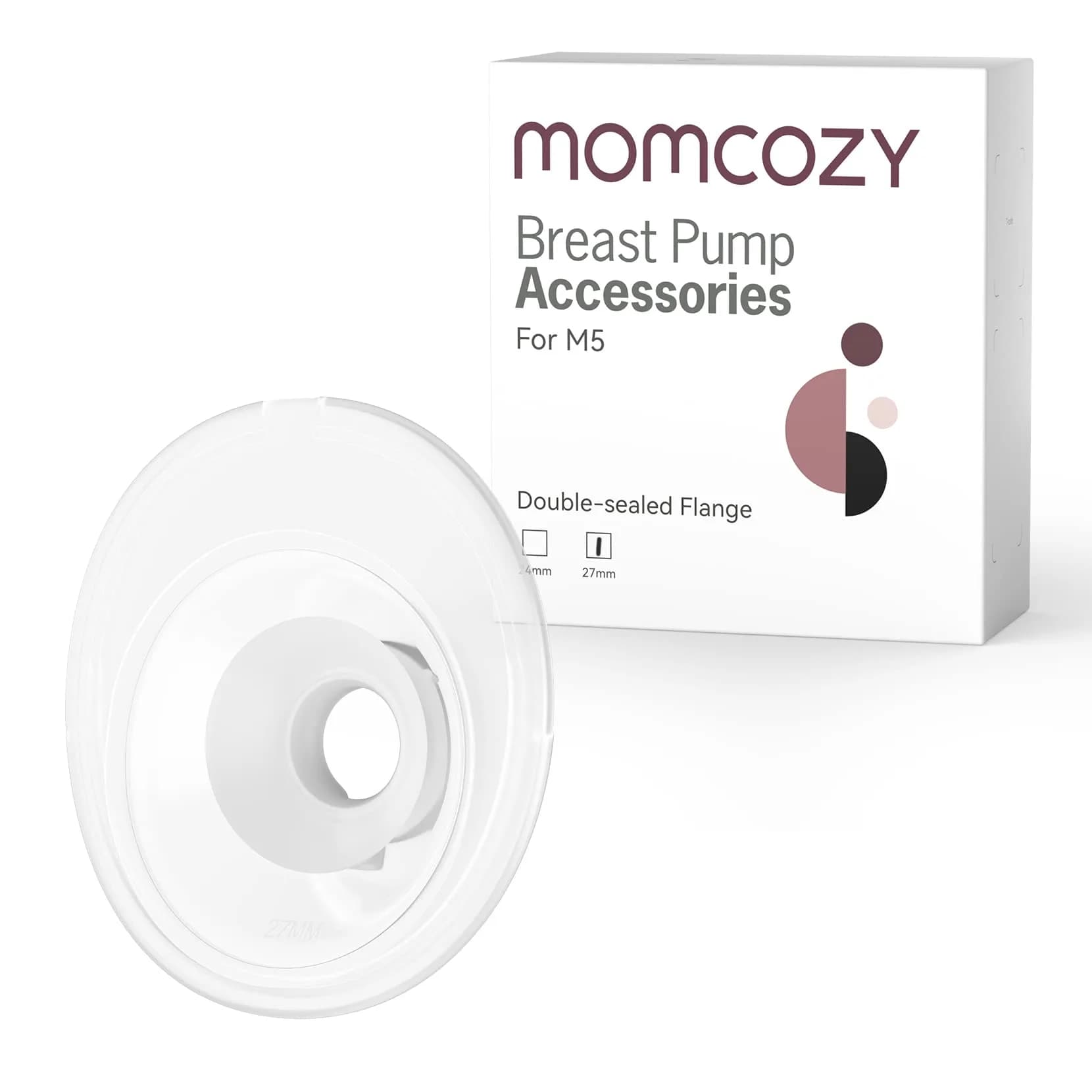 Momcozy M5 Original Replacement Accessories Double-Sealed Flange 27mm 1PC | Authentic Breast Pump Part for Efficient Pumping