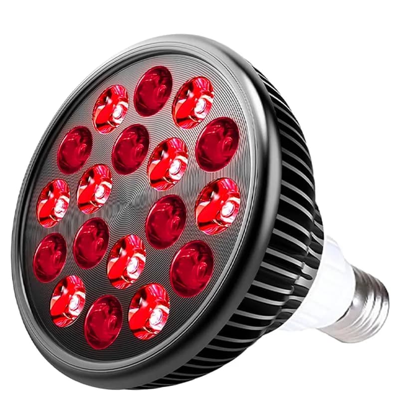 Zarbaha Red & Near Infrared Light Therapy Bulb – 18 LEDs with 660nm, 810nm, 850nm, 940nm Wavelengths – Wellness Light for Skin & Body – Aluminum Shell, E26 Socket thumbnail 2
