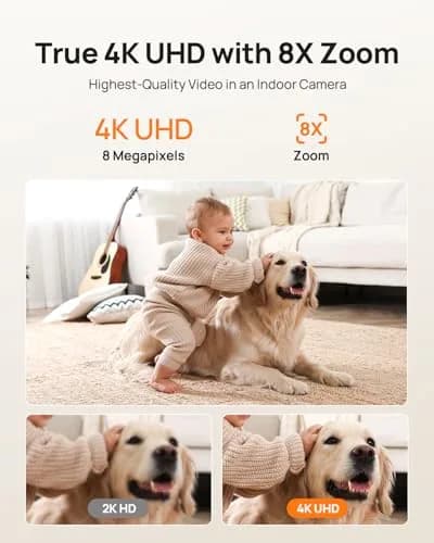Anona Pano 4K UHD Indoor Security Camera | 360° Pan-Tilt, AI Detection, Wi-Fi 6, 2-Way Audio thumbnail 2