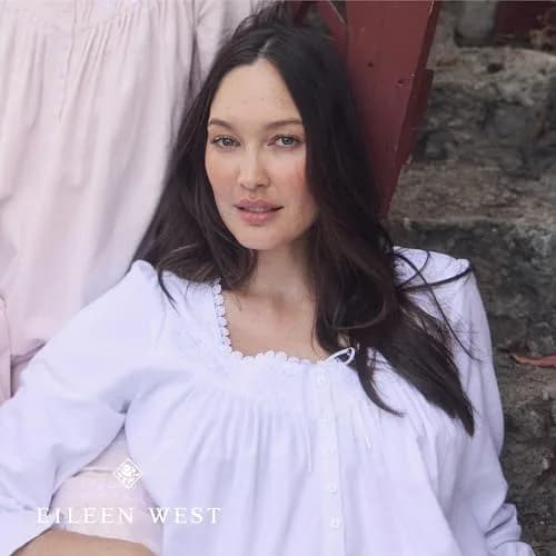 Eileen West Cotton Flannel Nightgown for Women | Long Sleeve 50" | Vintage-Inspired Comfort thumbnail 6