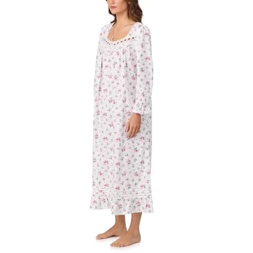 Eileen West Cotton Flannel Nightgown for Women | Long Sleeve 50" | Vintage-Inspired Comfort thumbnail 3