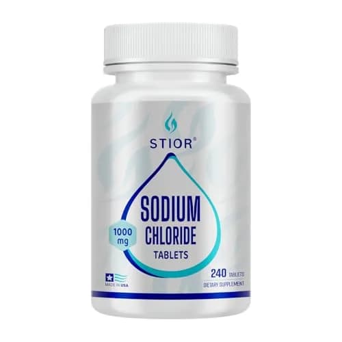 STIOR Sodium Chloride Tablets 1000mg | Electrolyte Support for Hydration & Muscle Function thumbnail 1