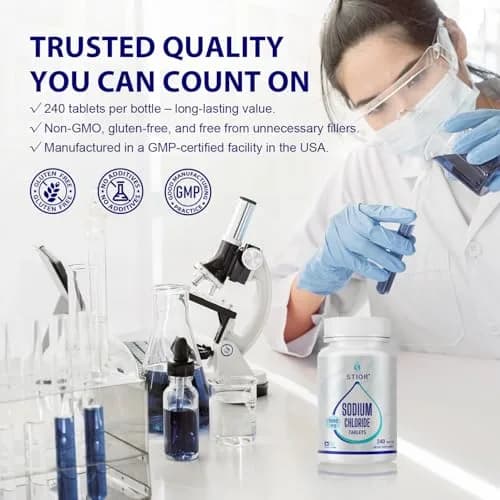 STIOR Sodium Chloride Tablets 1000mg | Electrolyte Support for Hydration & Muscle Function thumbnail 3