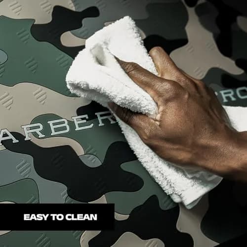 Barber Strong The Barber Mat 19" x 13" Camo | Non-Slip Heat-Resistant Workstation Mat for Clippers & Tools thumbnail 5