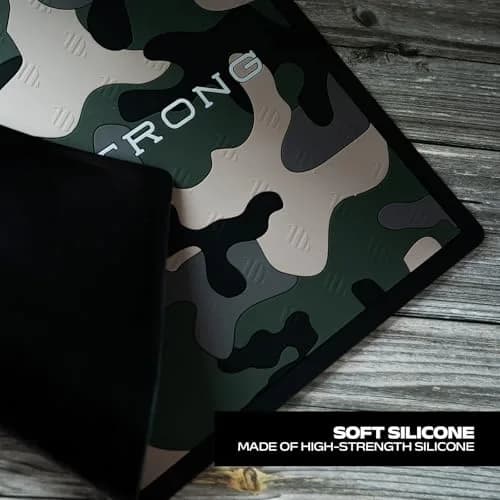 Barber Strong The Barber Mat 19" x 13" Camo | Non-Slip Heat-Resistant Workstation Mat for Clippers & Tools thumbnail 6