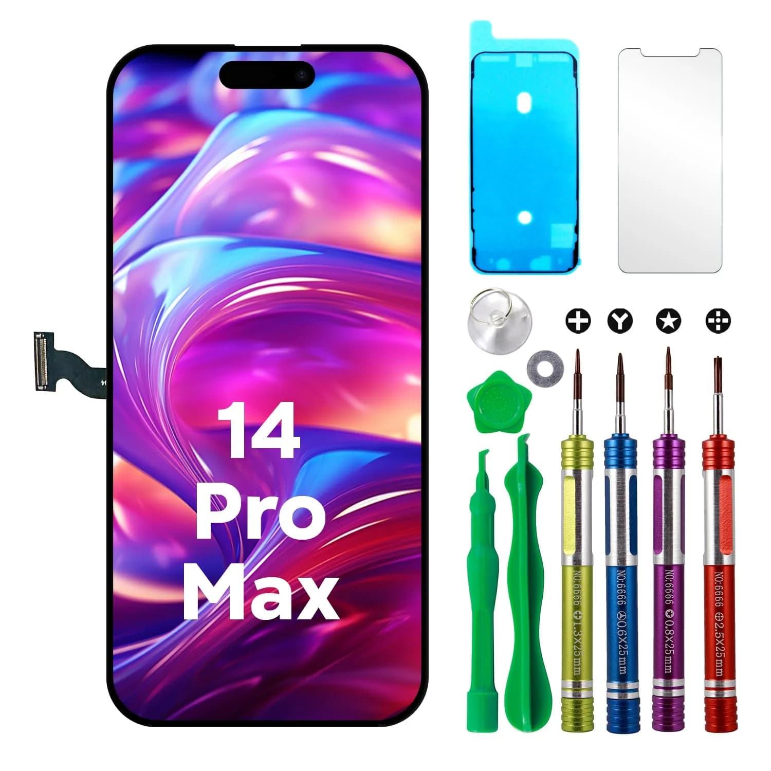 Ace Tech Cellular LCD Screen Replacement for iPhone 14 Pro Max 6.7” | True Tone & Face ID - main product image