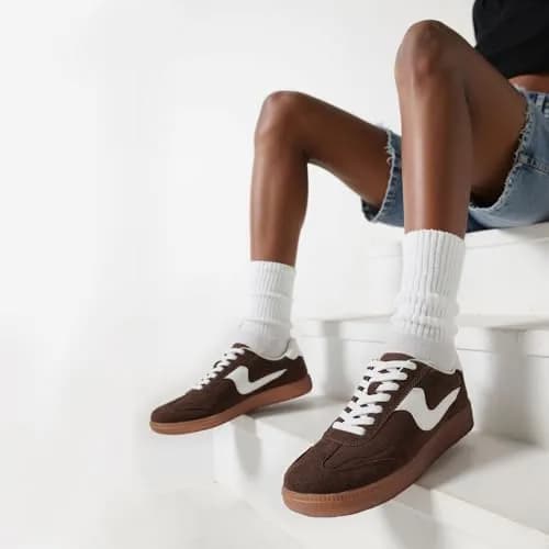 Tigeridea Women's Casual Tennis Shoes | Suede Chocolate, US 7.5 thumbnail 7