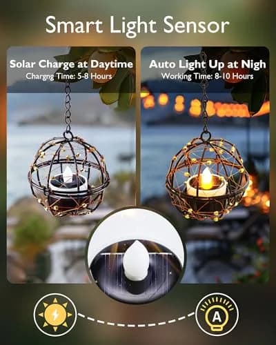Homemory 16-Pack Solar Tea Lights Outdoor Waterproof, Dusk to Dawn Candles | 1.5" x 1.58" Warm White LED Votive Lights thumbnail 2