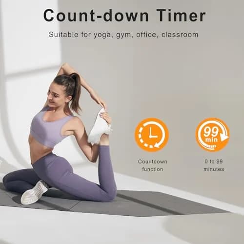 JALL 13" Digital Wall Clock with Alarm & Timer | Large LED Display, Auto DST, Temperature, RGB Night Light (13 inches) thumbnail 4