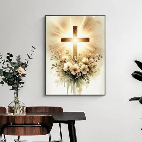MjhRcll Crucifixion Stamped Cross Stitch Kits 12x16 Inch | Beginner-Friendly Embroidery Kit for Adults thumbnail 3