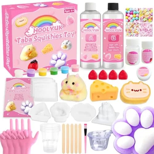 HOOLYUK Taba Toy Squishy Kit, DIY Squishy Making Kit 6.69 x 6.69 x 1.96 inches | Stress Relief Fun for Kids thumbnail 1