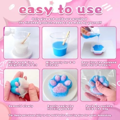 HOOLYUK Taba Toy Squishy Kit, DIY Squishy Making Kit 6.69 x 6.69 x 1.96 inches | Stress Relief Fun for Kids thumbnail 3