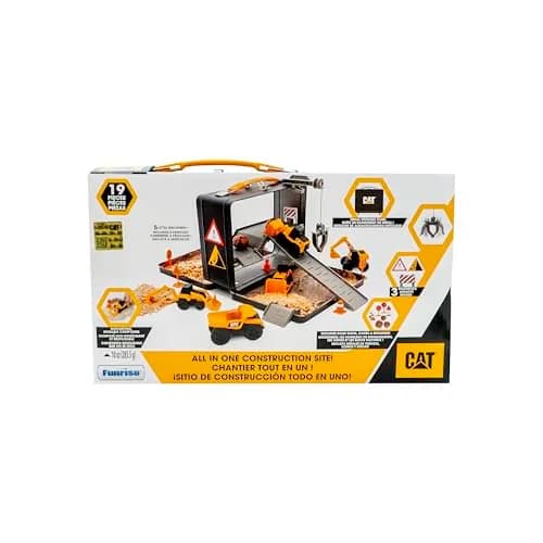 CAT Construction Toys Store N Go Playset with 5 Vehicles & 10 oz Dirt | Ages 3+ thumbnail 5