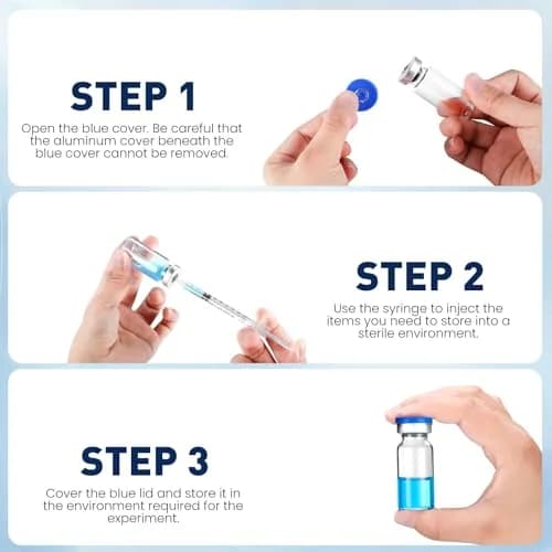 FURWEY 10ML Sterile Vials with Injection Ports, 20 Pack | Borosilicate Glass for High/Low Temp Resistance thumbnail 4