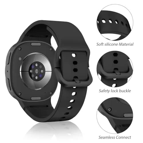 DMVEIMAL Sport Band for Samsung Galaxy Watch 8 & Classic 46mm/40mm/44mm | Soft Silicone Waterproof Strap thumbnail 4