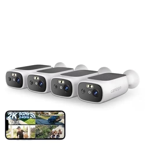 Camoon 2K Solar Security Camera Wireless Outdoor with Built-in Solar Panel & 9600mAh Battery | AI Motion Detection, Color Night Vision, 2-Way Audio thumbnail 1