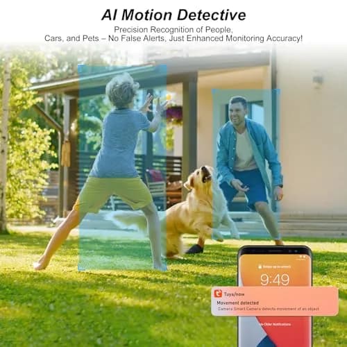 Camoon 2K Solar Security Camera Wireless Outdoor with Built-in Solar Panel & 9600mAh Battery | AI Motion Detection, Color Night Vision, 2-Way Audio thumbnail 3